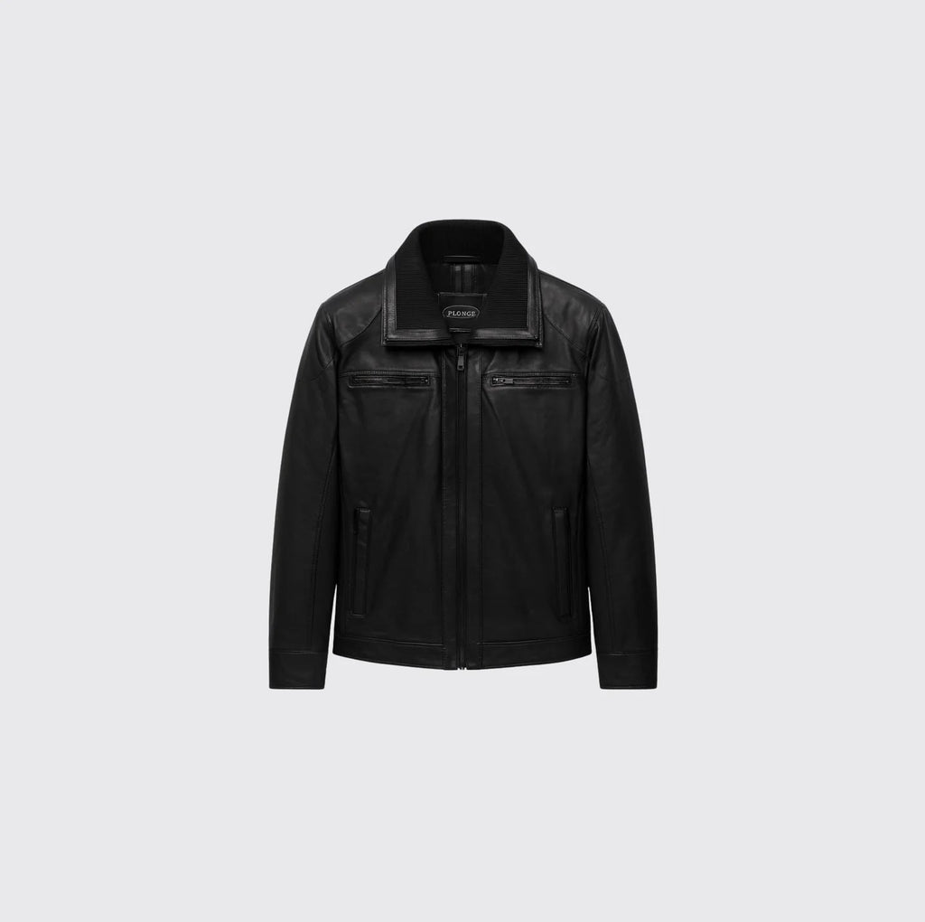 Veste en cuir classique - Style 40579 - Homme - La Braderie de Mode Québécoise en Ligne