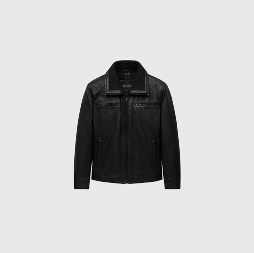 Veste en cuir classique - Style 40579 - Homme - La Braderie de Mode Québécoise en Ligne