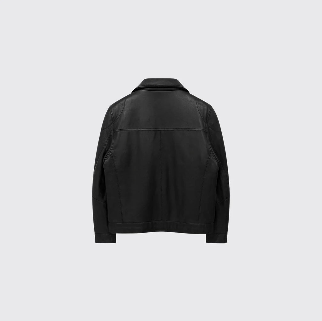 Veste en cuir classique - Style 40579 - Homme - La Braderie de Mode Québécoise en Ligne