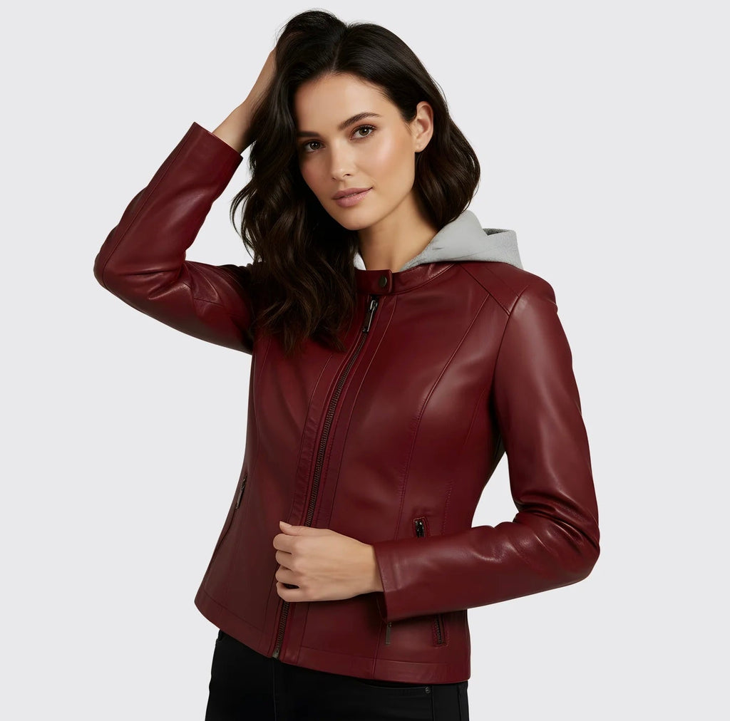 Veste en Cuir - Style 30520 - Femme - La Braderie de Mode Québécoise en Ligne