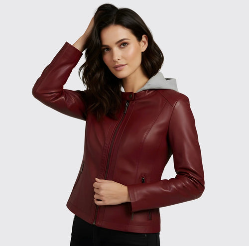 Veste en Cuir - Style 30520 - Femme - La Braderie de Mode Québécoise en Ligne