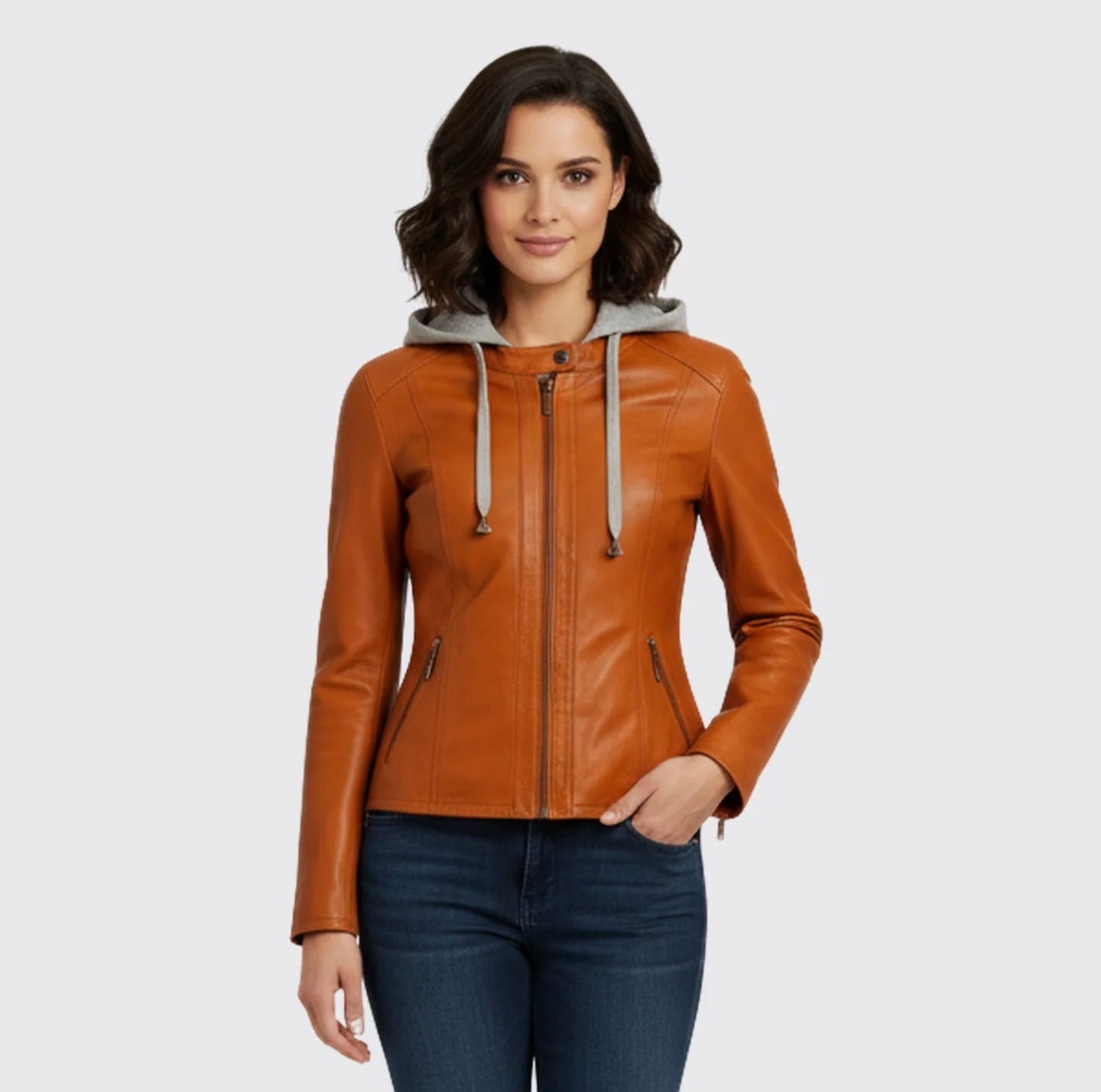Veste en cuir - Style 30520 - Femme - La Braderie de Mode Québécoise en Ligne