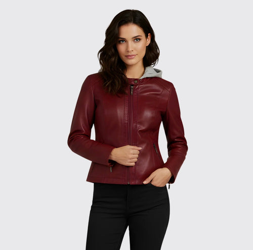 Veste en Cuir - Style 30520 - Femme - La Braderie de Mode Québécoise en Ligne