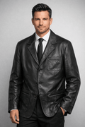 Veste en cuir - Style 40450 - Homme - La Braderie de Mode Québécoise en Ligne