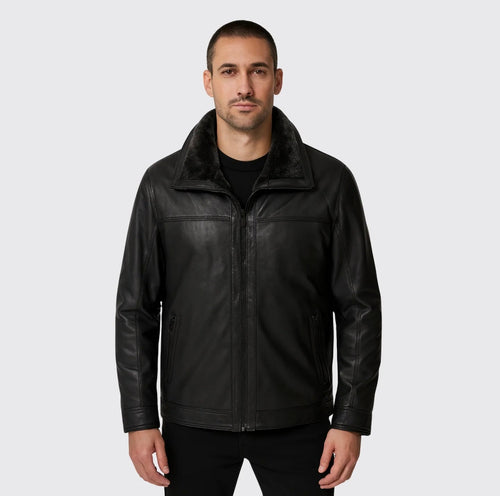 Veste en cuir - Style 40649 - Homme - La Braderie de Mode Québécoise en Ligne