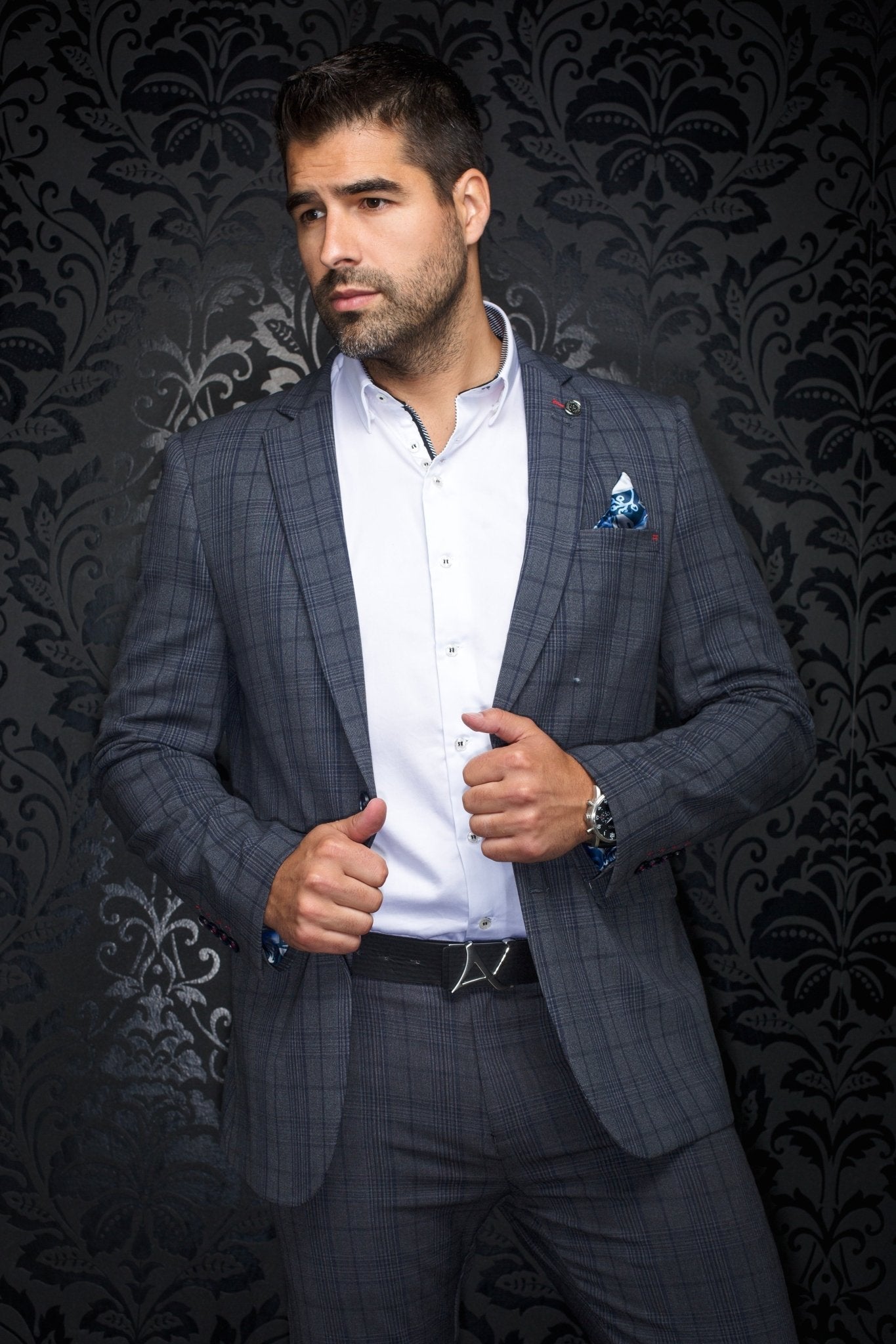 VESTON | BELMONDO, Grey Navy