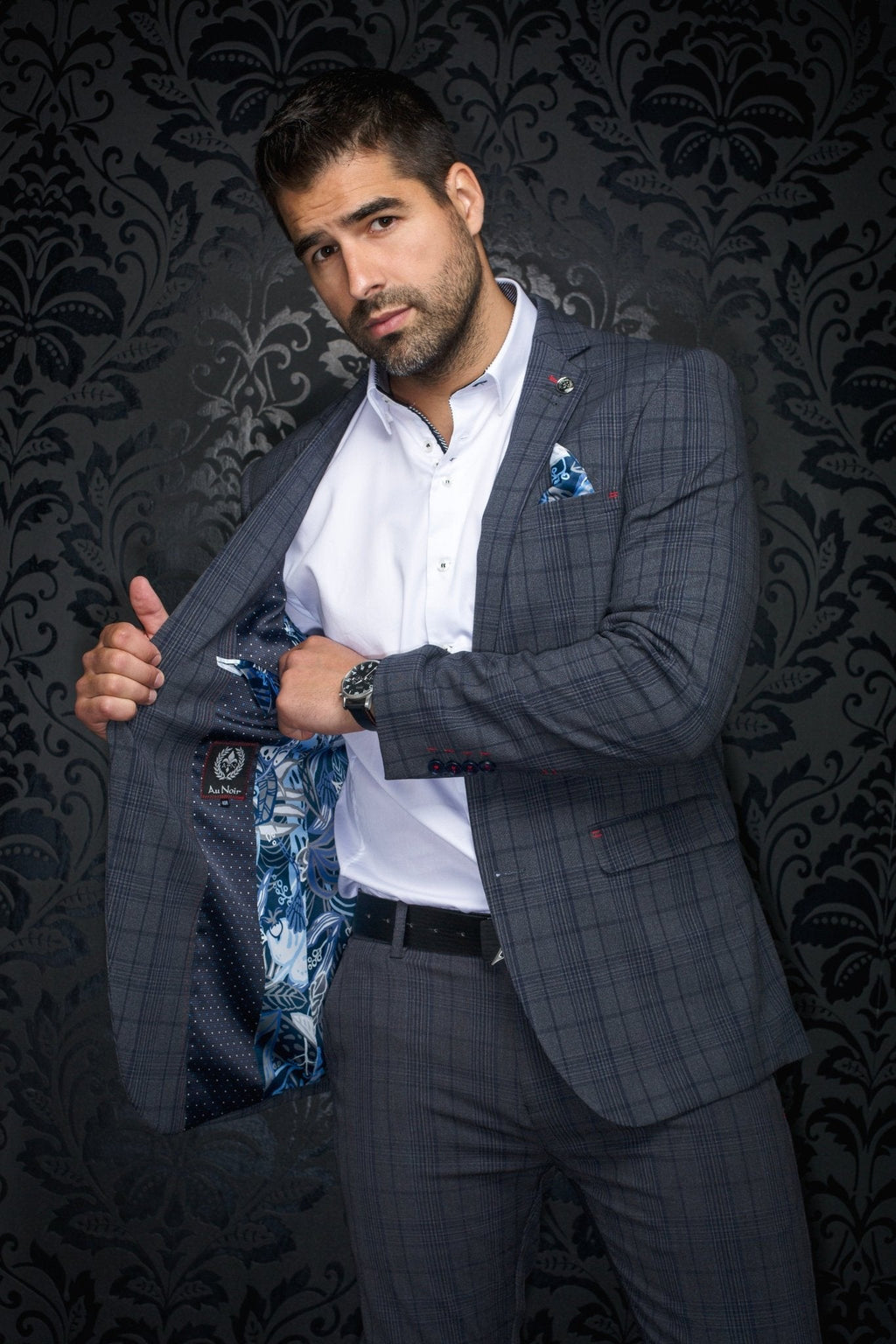 VESTON | BELMONDO, Grey Navy