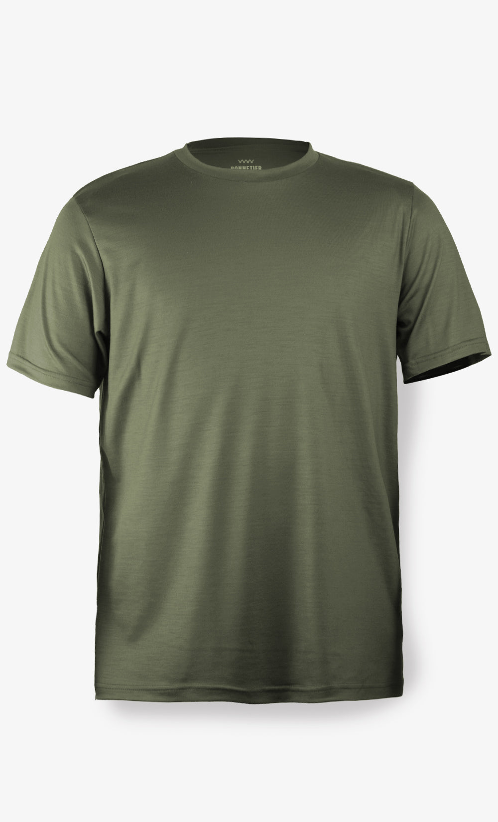 T-Shirt Mérinos Homme Vert Gris Ultra Léger