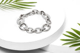 Sterling Silver Statement CZ Chain Link Bracelet  par Ag Sterling