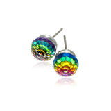 Vitrail Medium Disco Ball Stud Earrings with Swarovski Crystals (10920-54)