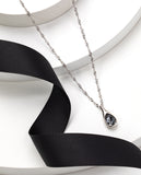 Silvertone   Silvernight Swarovski Crystal Teardrop Pendant Necklace