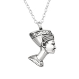 Sterling Silver Dainty Nefertiti Pendant Necklace - Ag Sterling