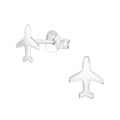 Sterling Silver Plane Stud Earrings