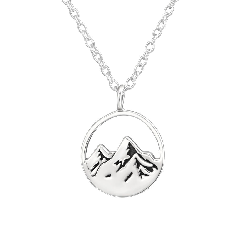 Sterling Silver Mountain Pendant Necklace