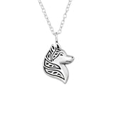 Sterling Silver Wolf Pendant - Ag Sterling