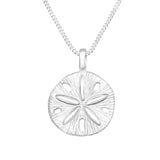 Sterling Silver Sand Dollar Pendant Necklace - Ag Sterling