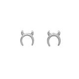 Sterling Silver Cheeky Devil Stud Earrings