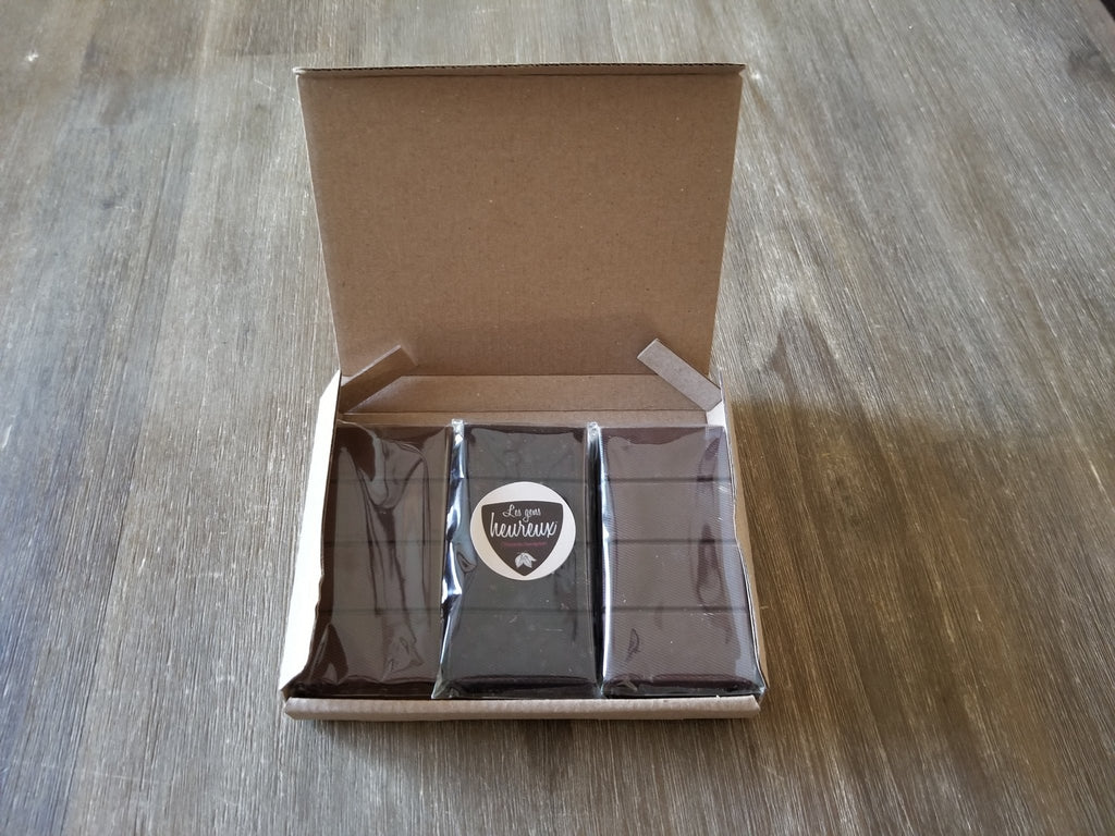 Choco-boîte 6 mini-tablettes par Les Gens heureux