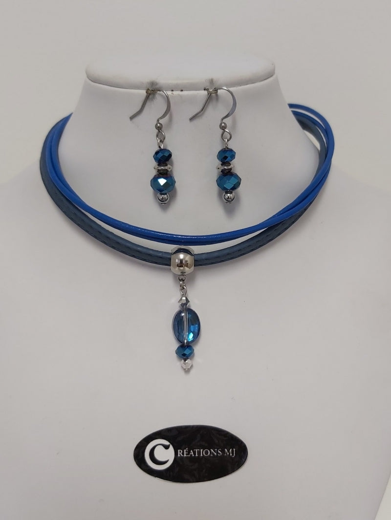 Collier court choker et b-oreille par Créations MJ