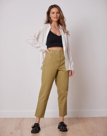 JEANS MALIA COUPE DECONTRACTE / KHAKI - Yoga Jeans