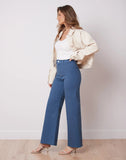 JEANS LILY COUPE TRES EVASEE / BACKPACK BLUE - Yoga Jeans