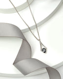 Silvernight Swarovski Crystal Teardrop Pendant Necklace