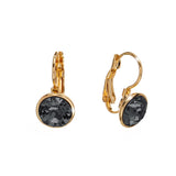 Goldtone   Silvernight Swarovski Crystal Leverback Earrings
