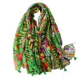 Green Tropical Scarf