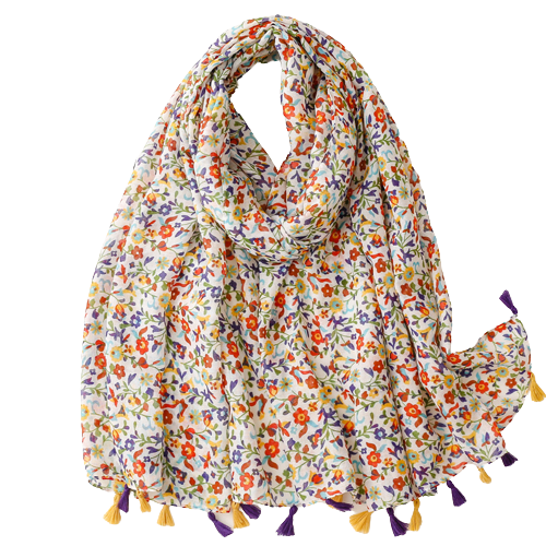 Dainty Multi Floral Scarf