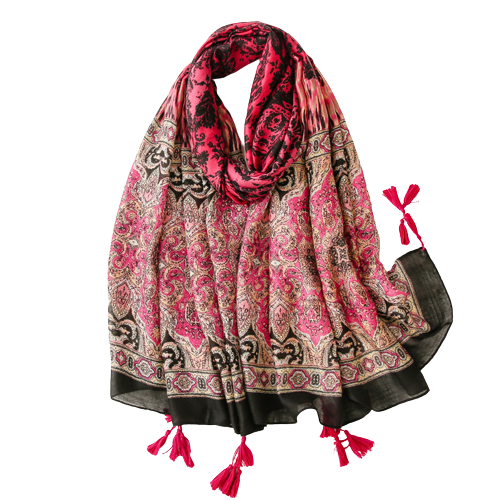 Red Damask Scarf