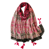 Red Damask Scarf