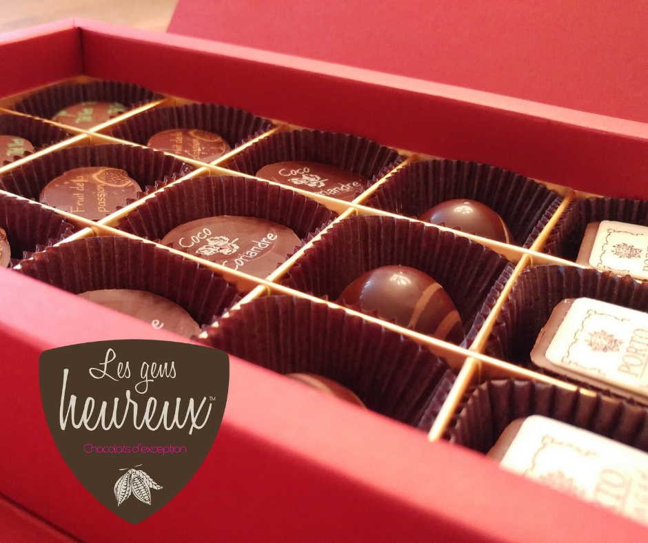 La classique boite de 15 chocolats par Les Gens heureux