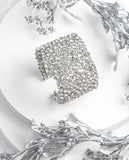 Silvertone & Crystal Statement Cuff Bracelet  - Don't AsK