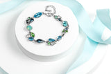 Blue   Green Teardrop Swarovski Crystal Bracelet