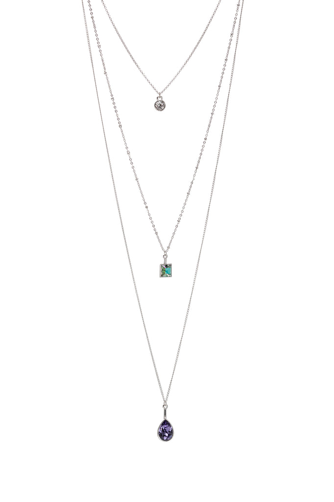 Paradise Shine Three-in-One Layered Necklace with Swarovski Crystals
