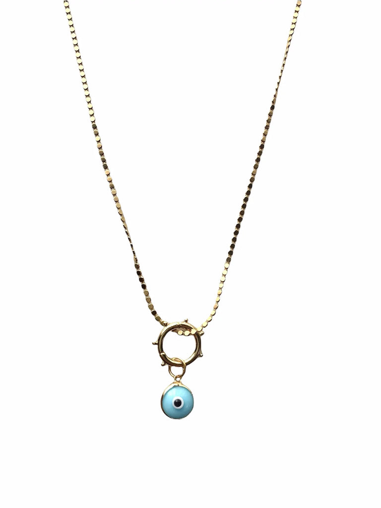 BABY BLUE EVIL EYE COLLIER