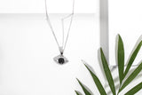 Sterling Silver & CZ Black Eye Pendant Necklace par Ag Sterling