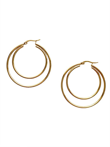 BOUCLES D'OREILLES DOUBLE HOOP