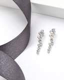 Aurora Borealis Crystal Clustered Drop Earrings