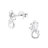 Sterling Silver dainty Gecko earrings