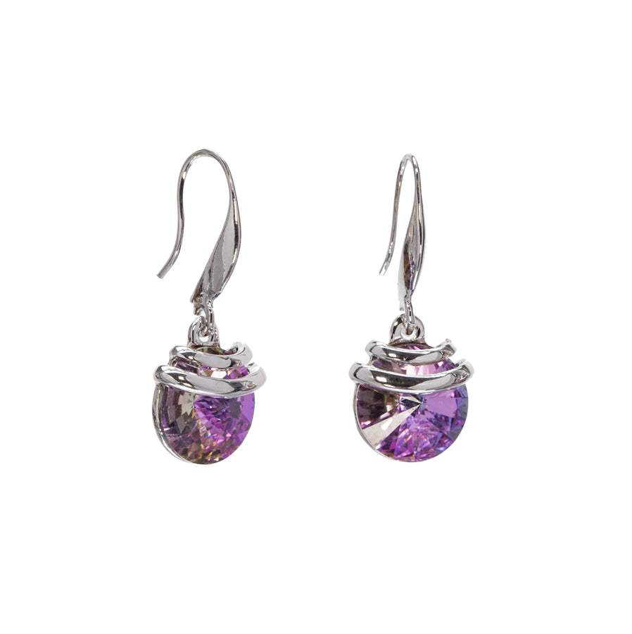 Vitrail Light Spring Drop Earring with Swarovski Crystals