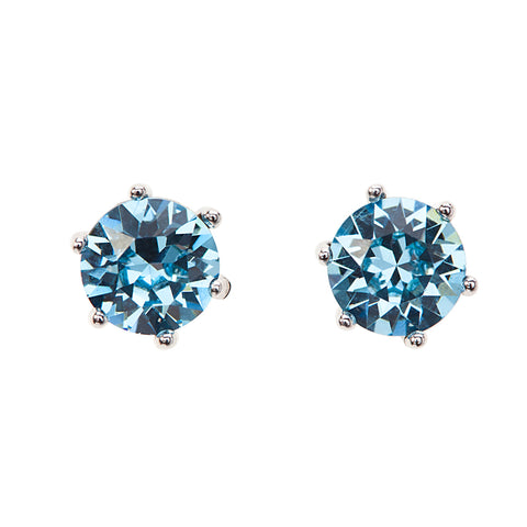 Aqua Swarovski Crystal Stud Earrings (61716-89)