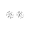 Sterling Silver simple snowflake push back earrings