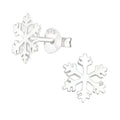 Sterling Silver Classic pointy snowflake earrings