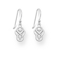 Sterling Silver Infinity Heart Drop Earrings