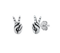 Sterling Silver Peace Sign Stud Earrings
