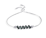 Silvernight Swarovski Crystal Baguette Adjustable Bracelet