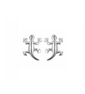 Sterling Silver Lizard Stud Earrings