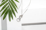 Sterling Silver Snake Infinity Pendant Necklace par Ag Sterling