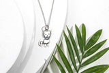 Sterling Silver Yorkie Dog Pendant Necklace par Ag Sterling